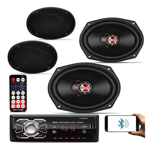 Par Alto Falantes Com Telas 6×9 E Rádio Mp3 Com Bluetooth – FOXER